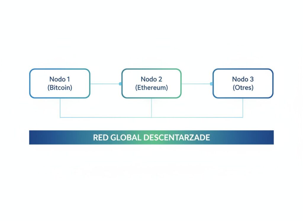 red de nodos blockchain